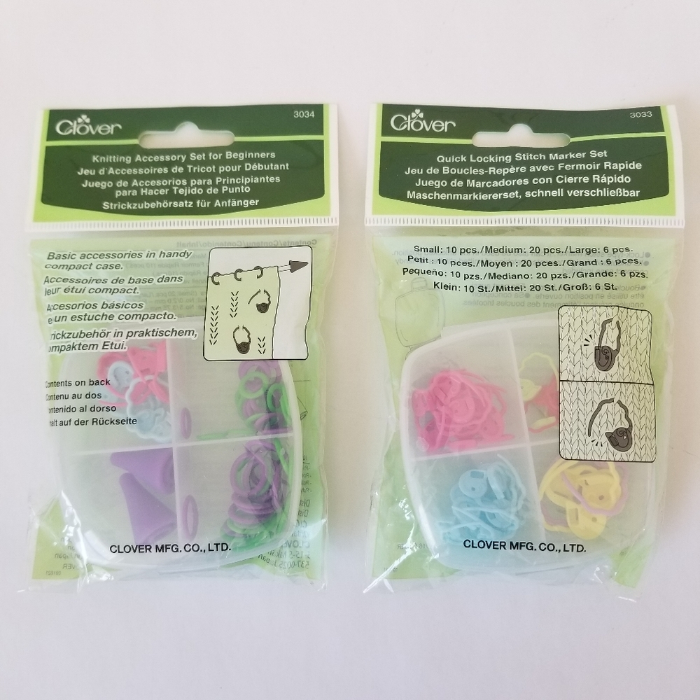 Knitting Accessory Set & Quick Locking Stitch Marker Set